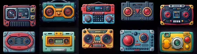  Boomer bundle 2 pack 100 fbx Low-poly 3D model