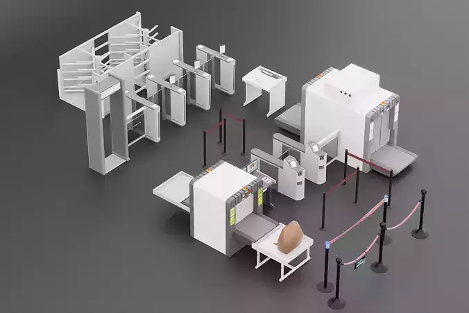 Security Check Point 3D model