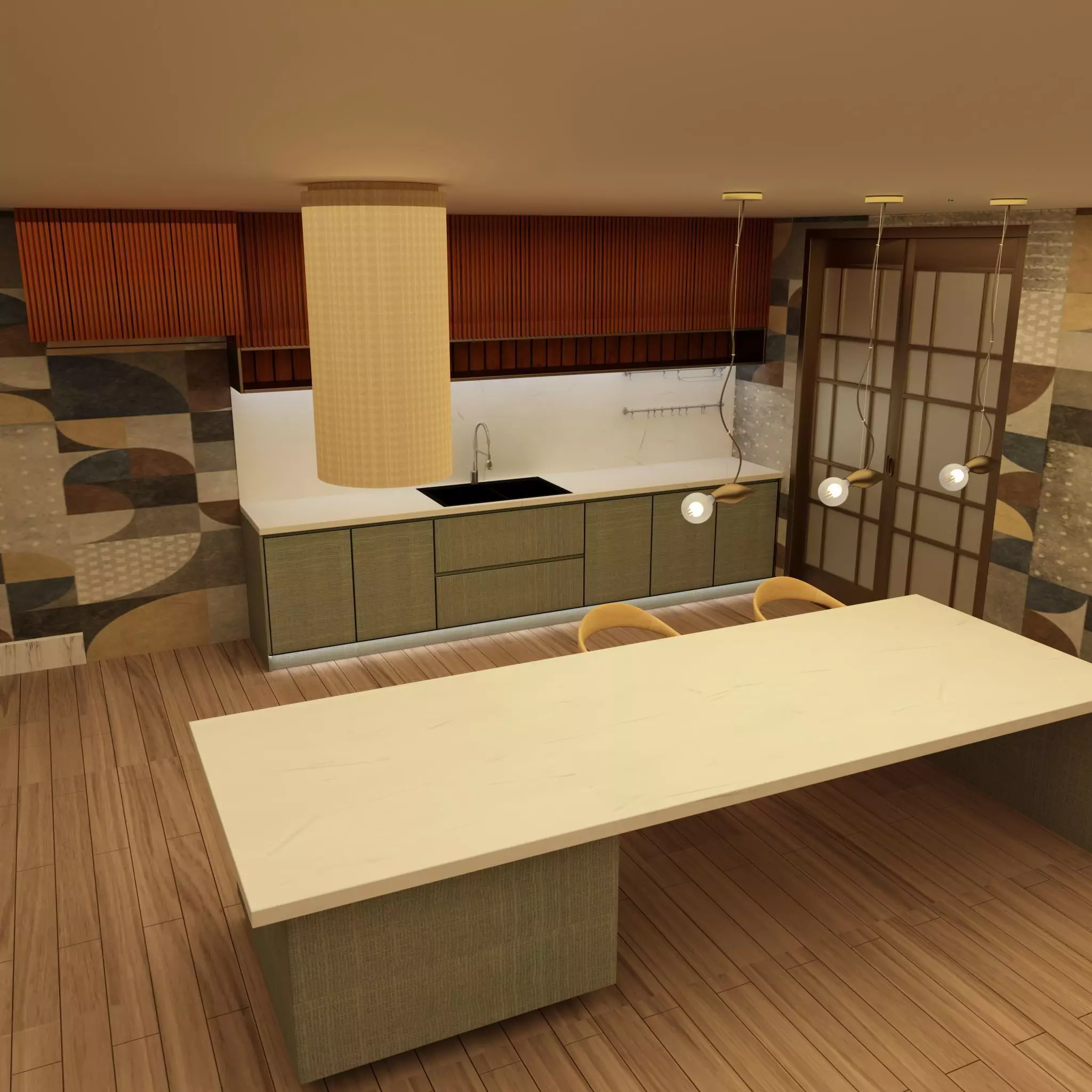 High-Poly Modular Kitchen 3D model_0