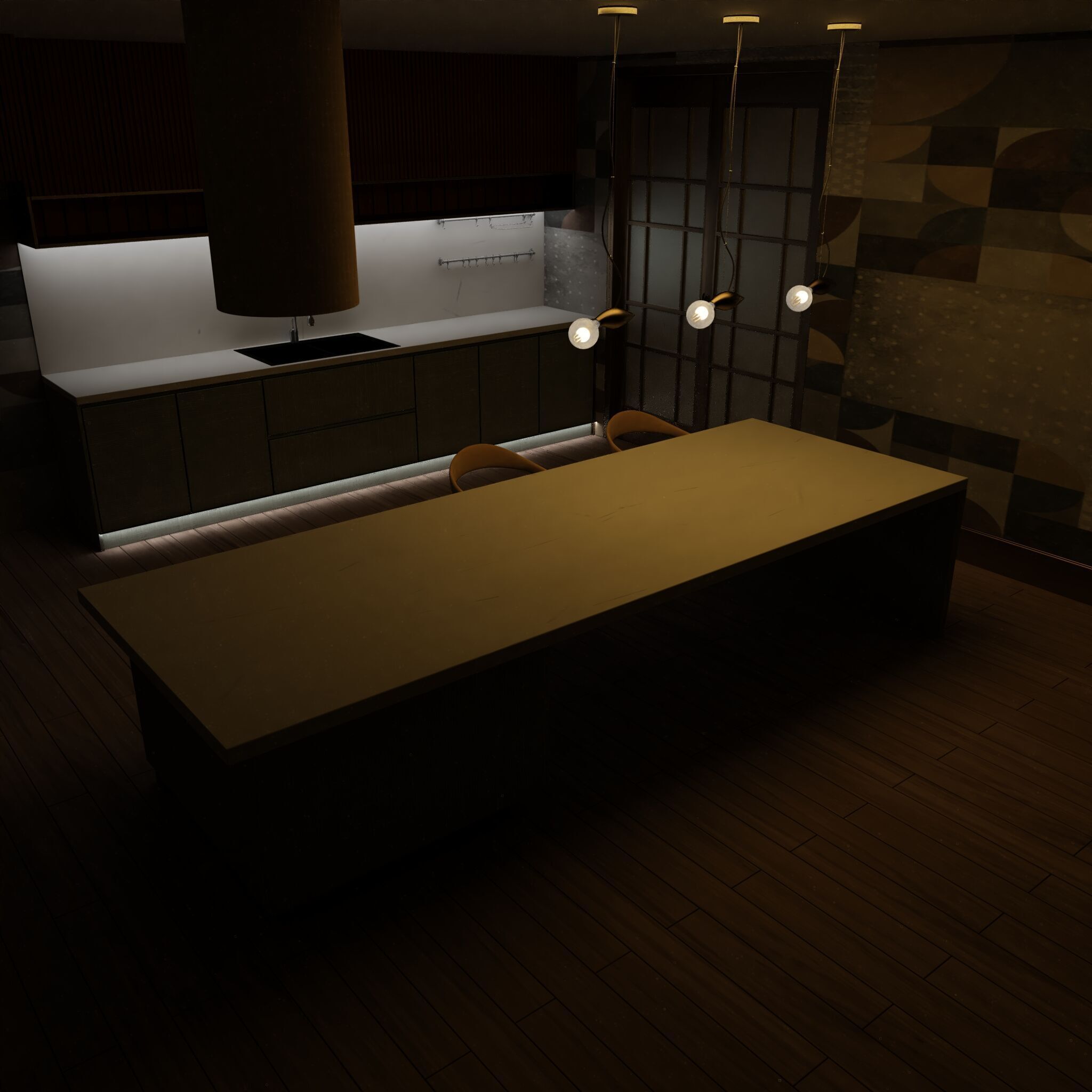 High-Poly Modular Kitchen 3D model_4