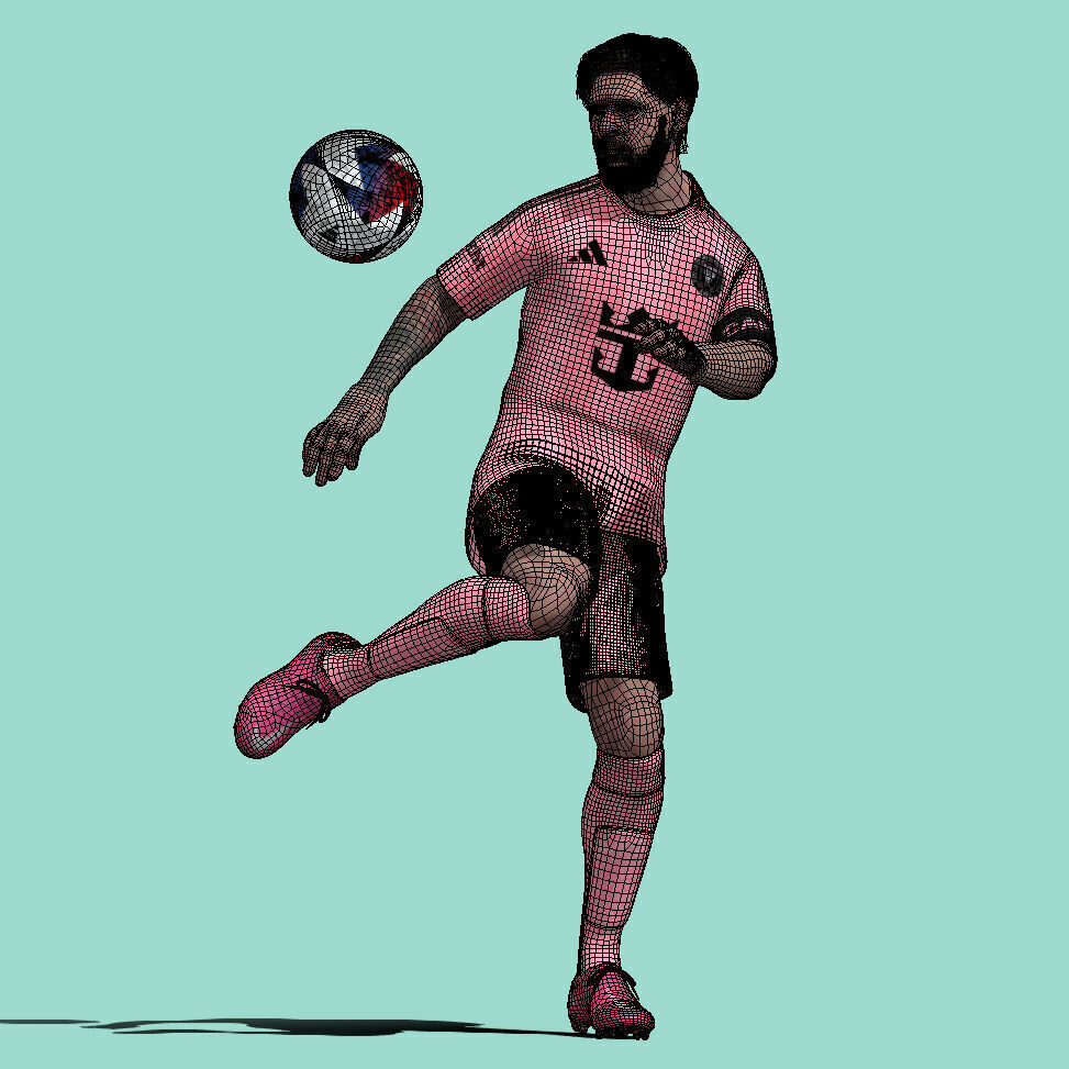 Lionel Messi Inter Miami 24-25 3d animation 3D model_6