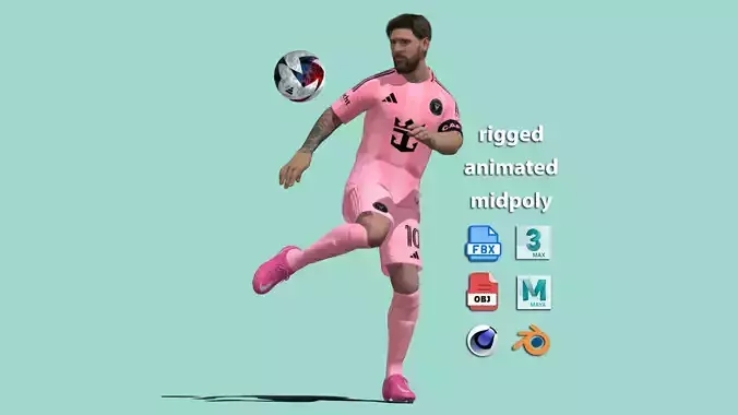 Lionel Messi Inter Miami 24-25 3d animation