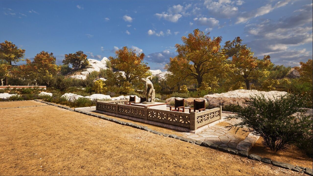 Ancient Greek Stadium Mediterranean Modular Environment Low-poly 3D model_5