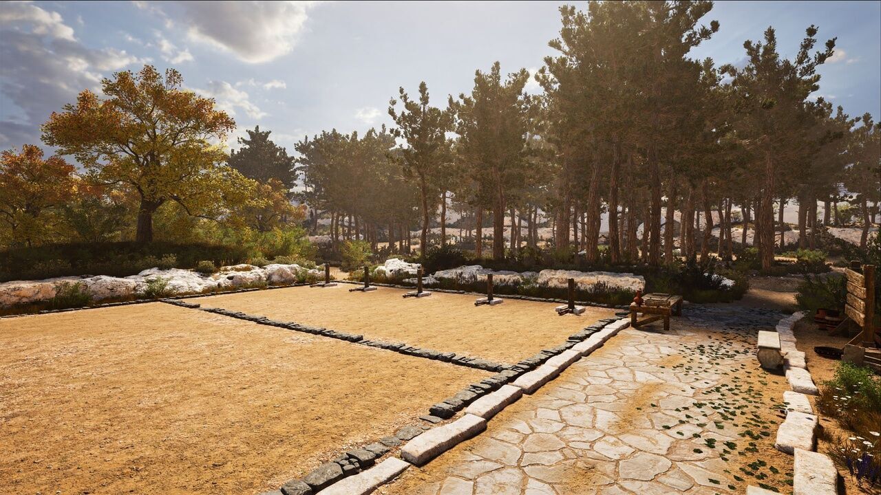 Ancient Greek Stadium Mediterranean Modular Environment Low-poly 3D model_7