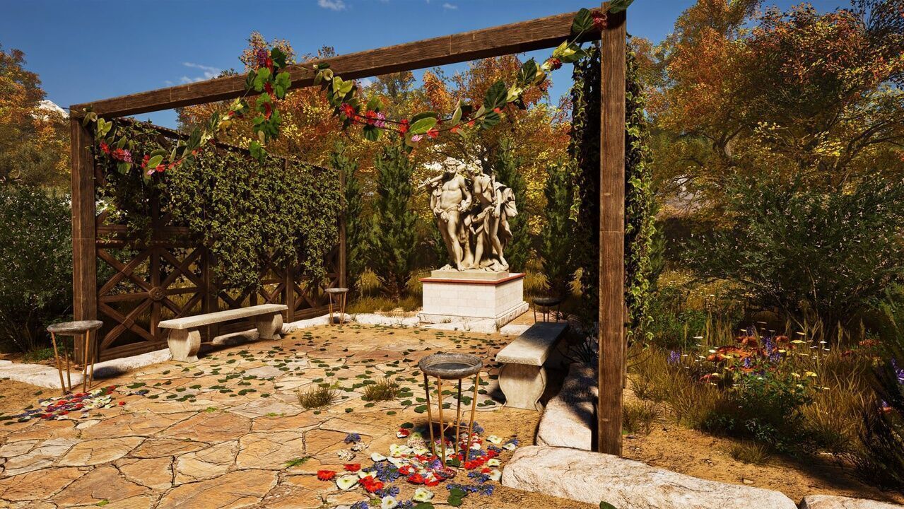 Ancient Greek Stadium Mediterranean Modular Environment Low-poly 3D model_9