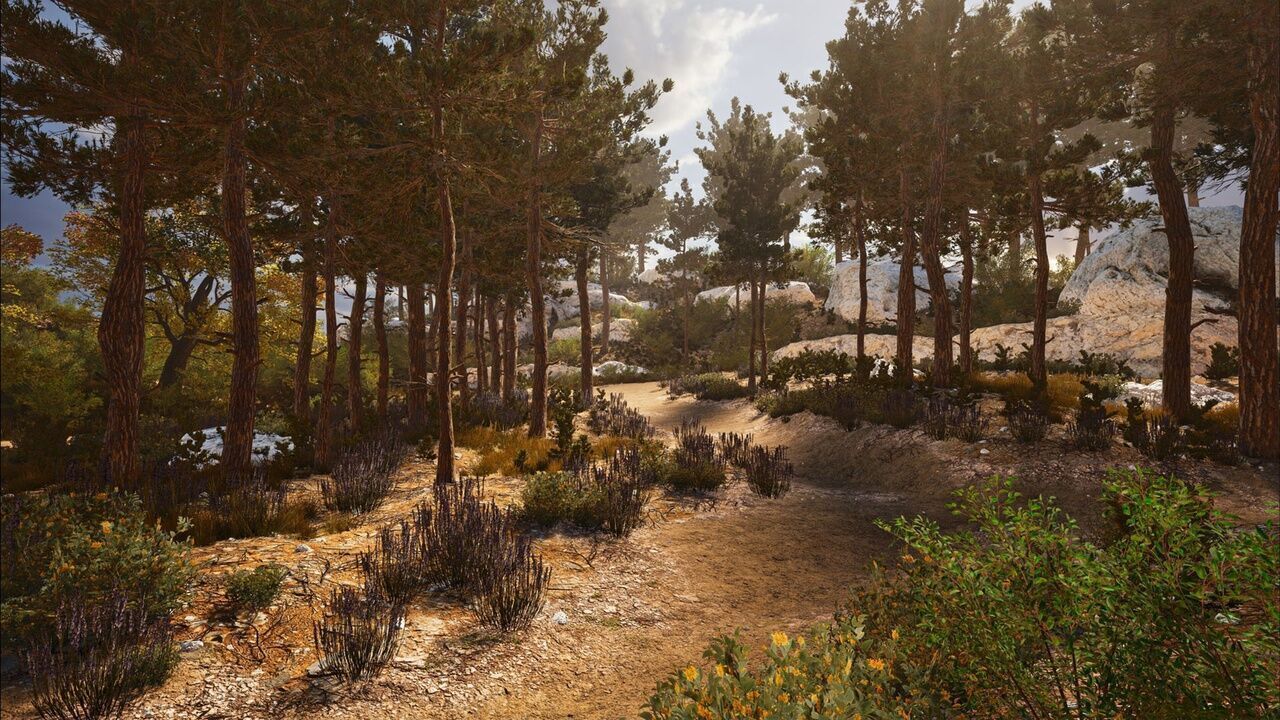 Ancient Greek Stadium Mediterranean Modular Environment Low-poly 3D model_11