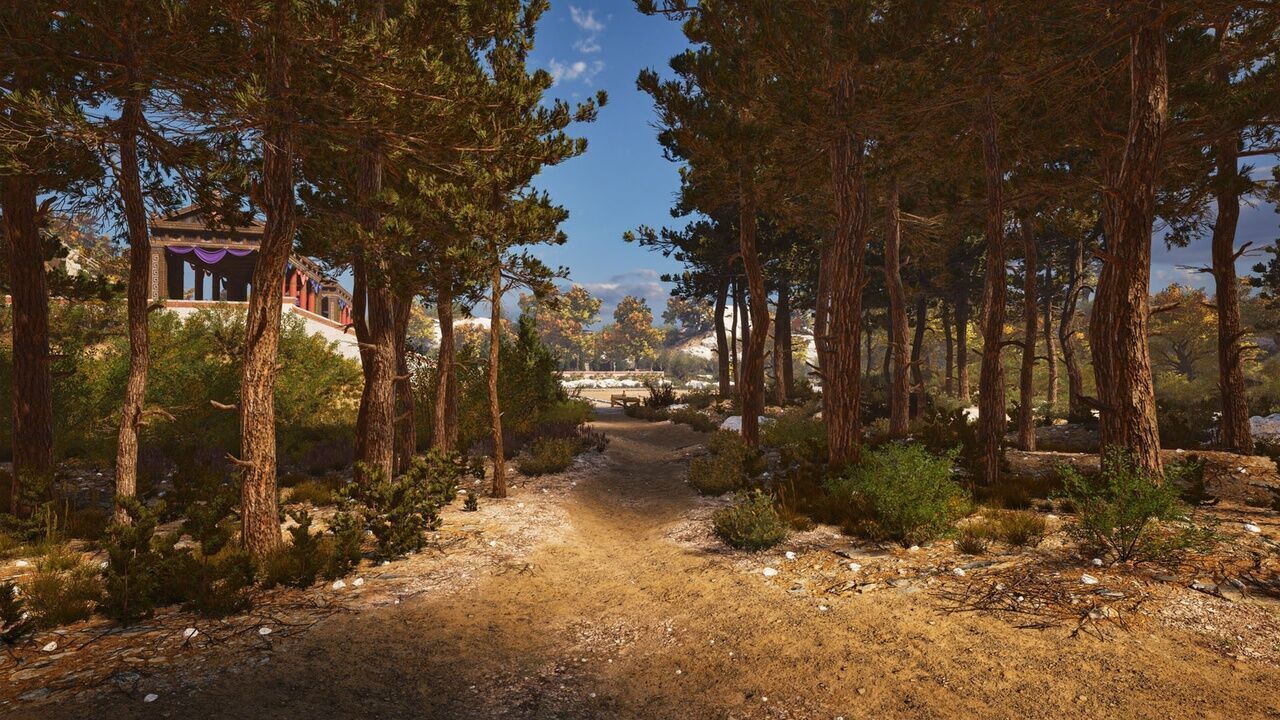 Ancient Greek Stadium Mediterranean Modular Environment Low-poly 3D model_10