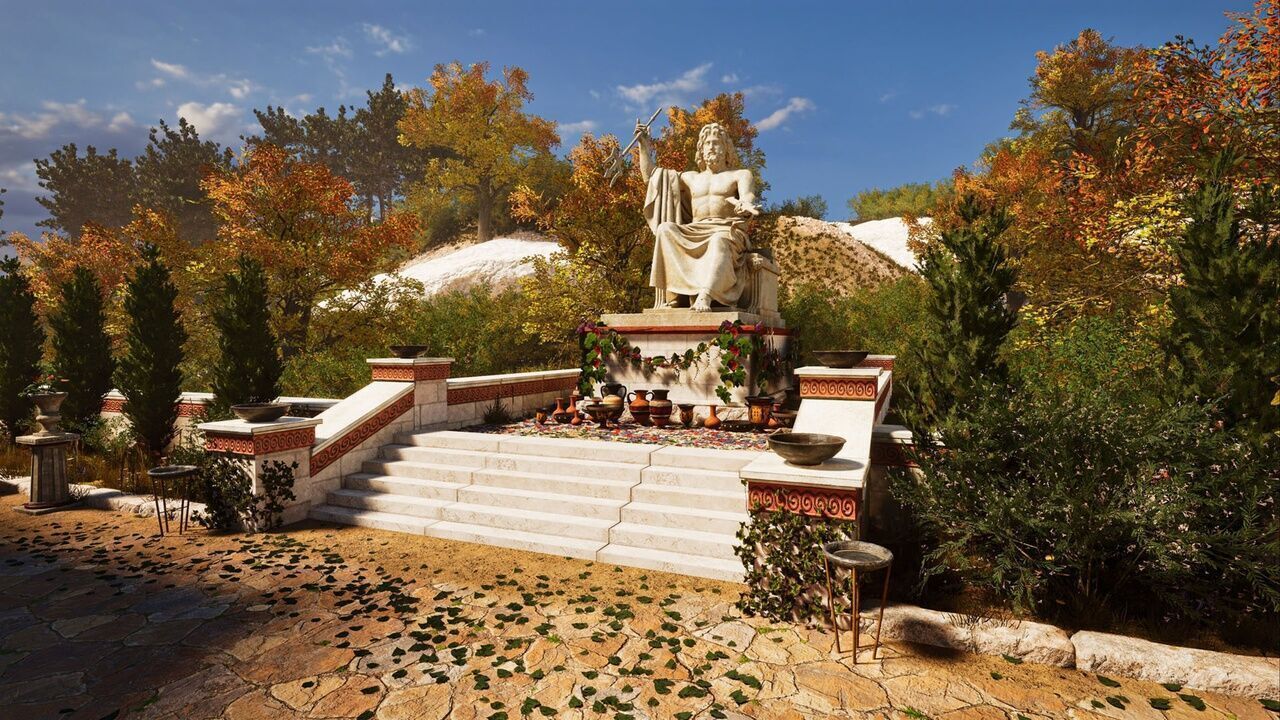 Ancient Greek Stadium Mediterranean Modular Environment Low-poly 3D model_4