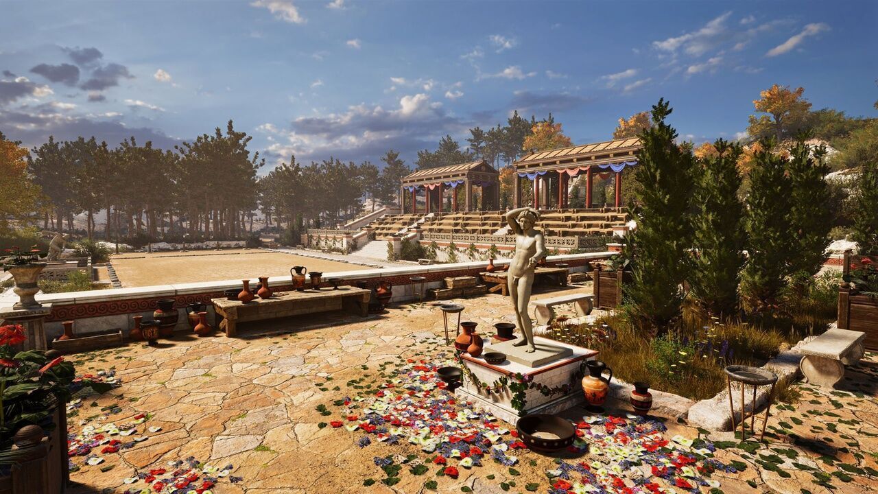 Ancient Greek Stadium Mediterranean Modular Environment Low-poly 3D model_6