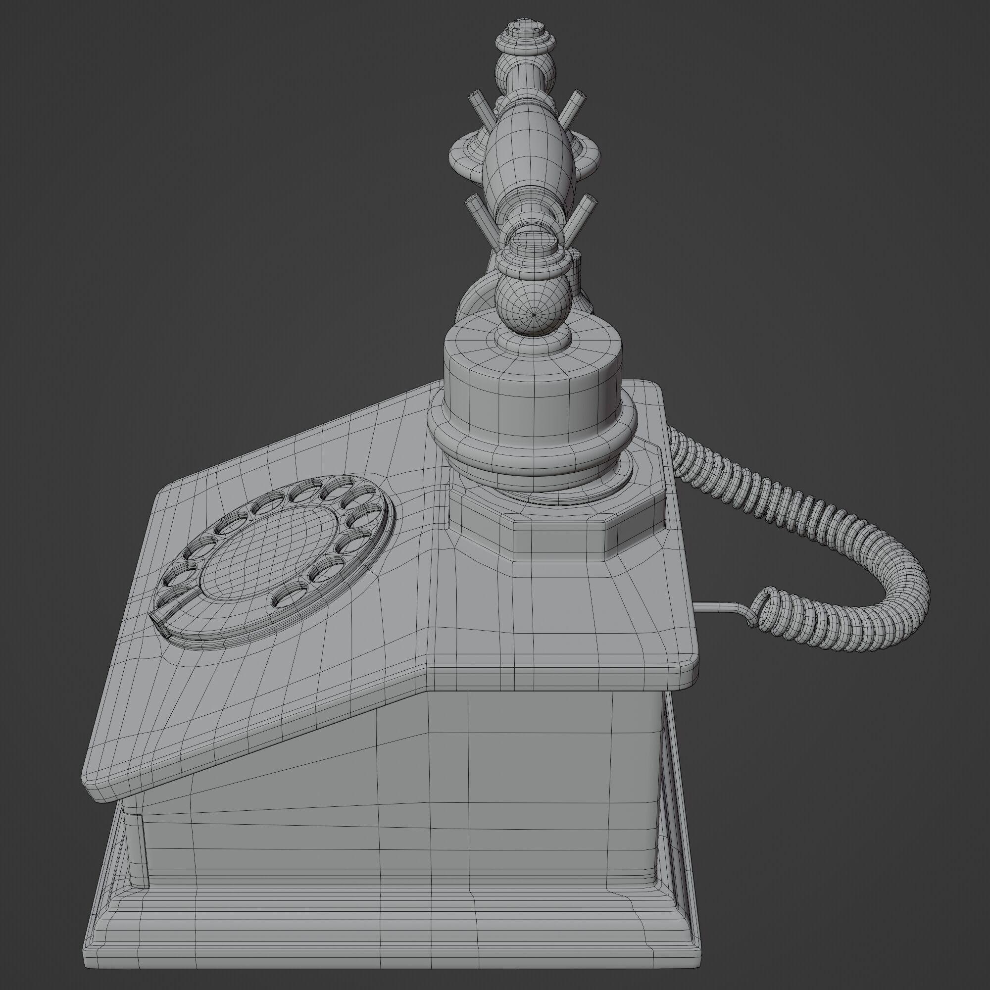 Old Telephone 3D model_15