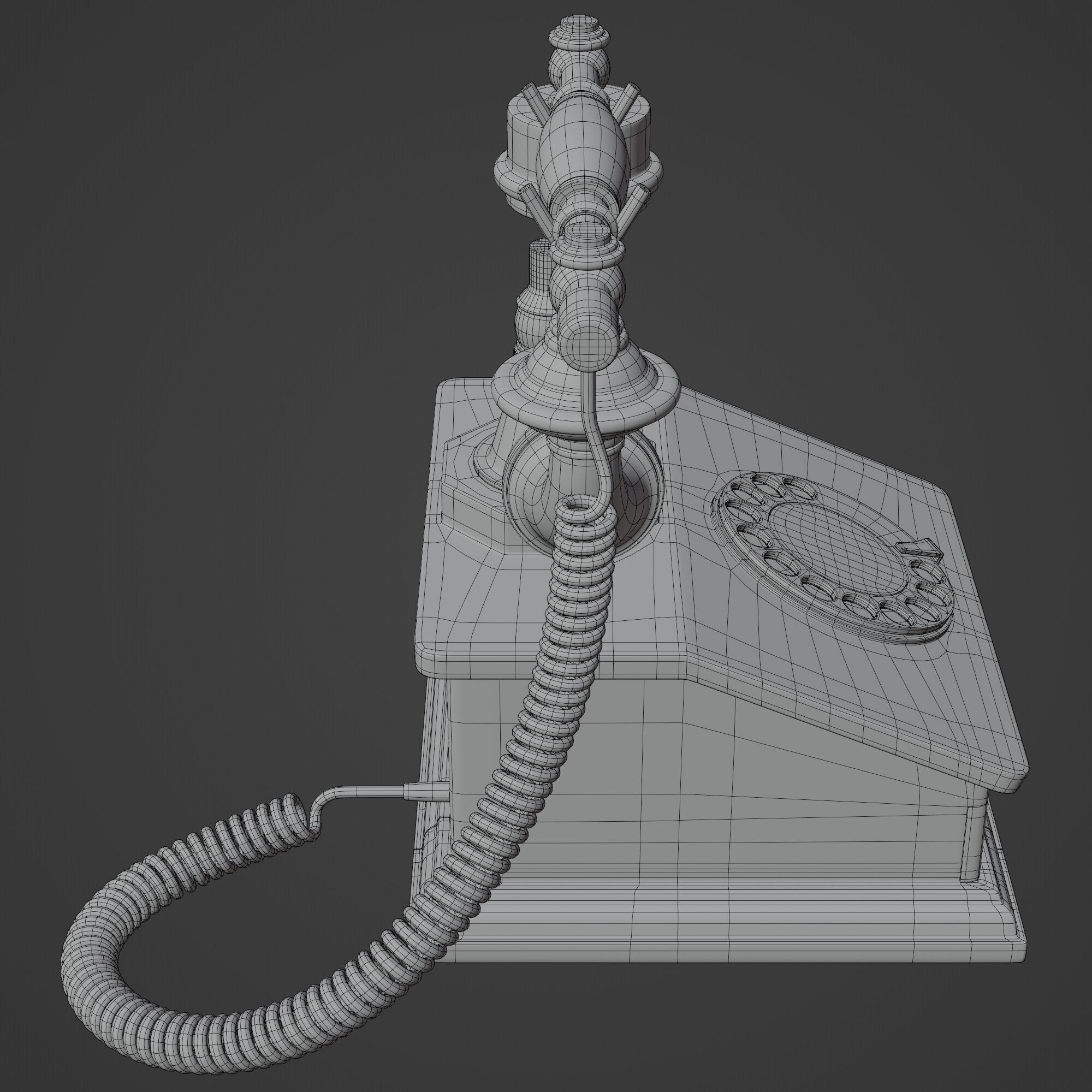 Old Telephone 3D model_11