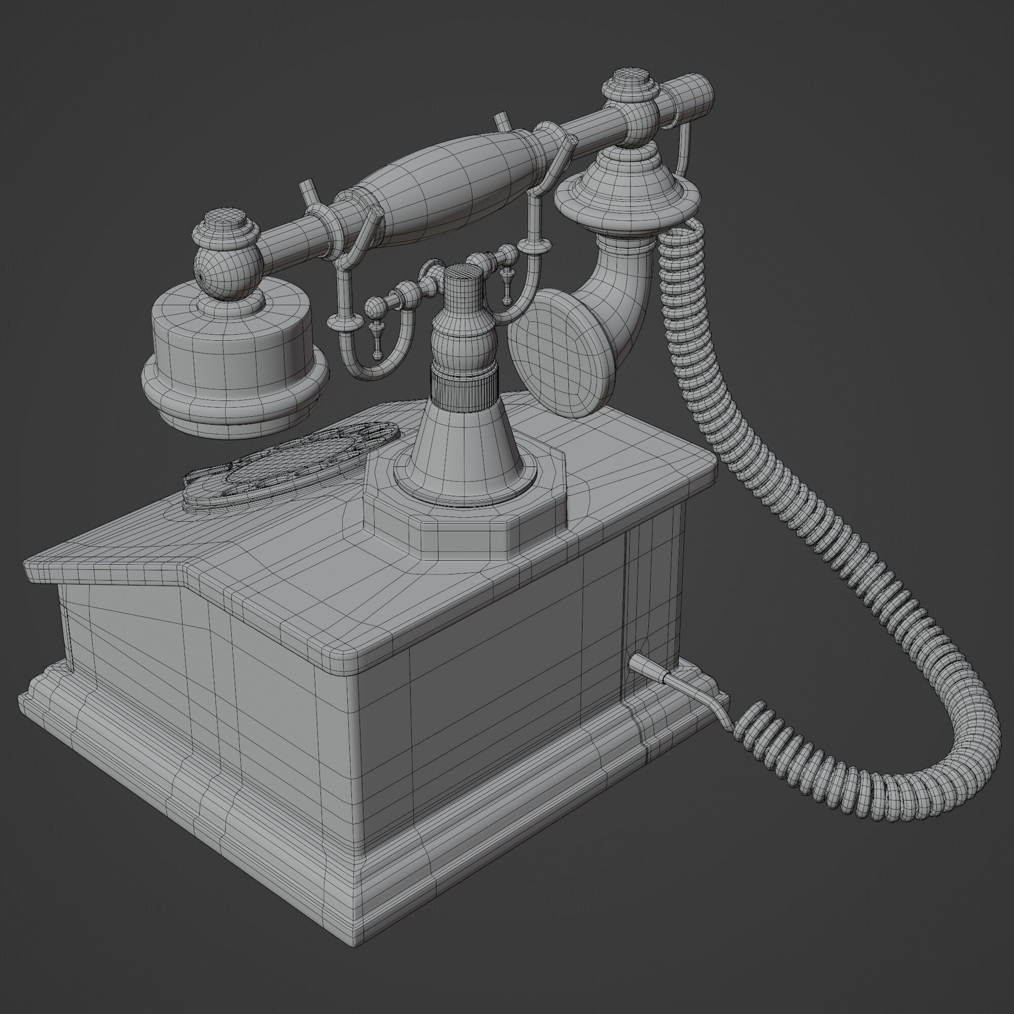 Old Telephone 3D model_14