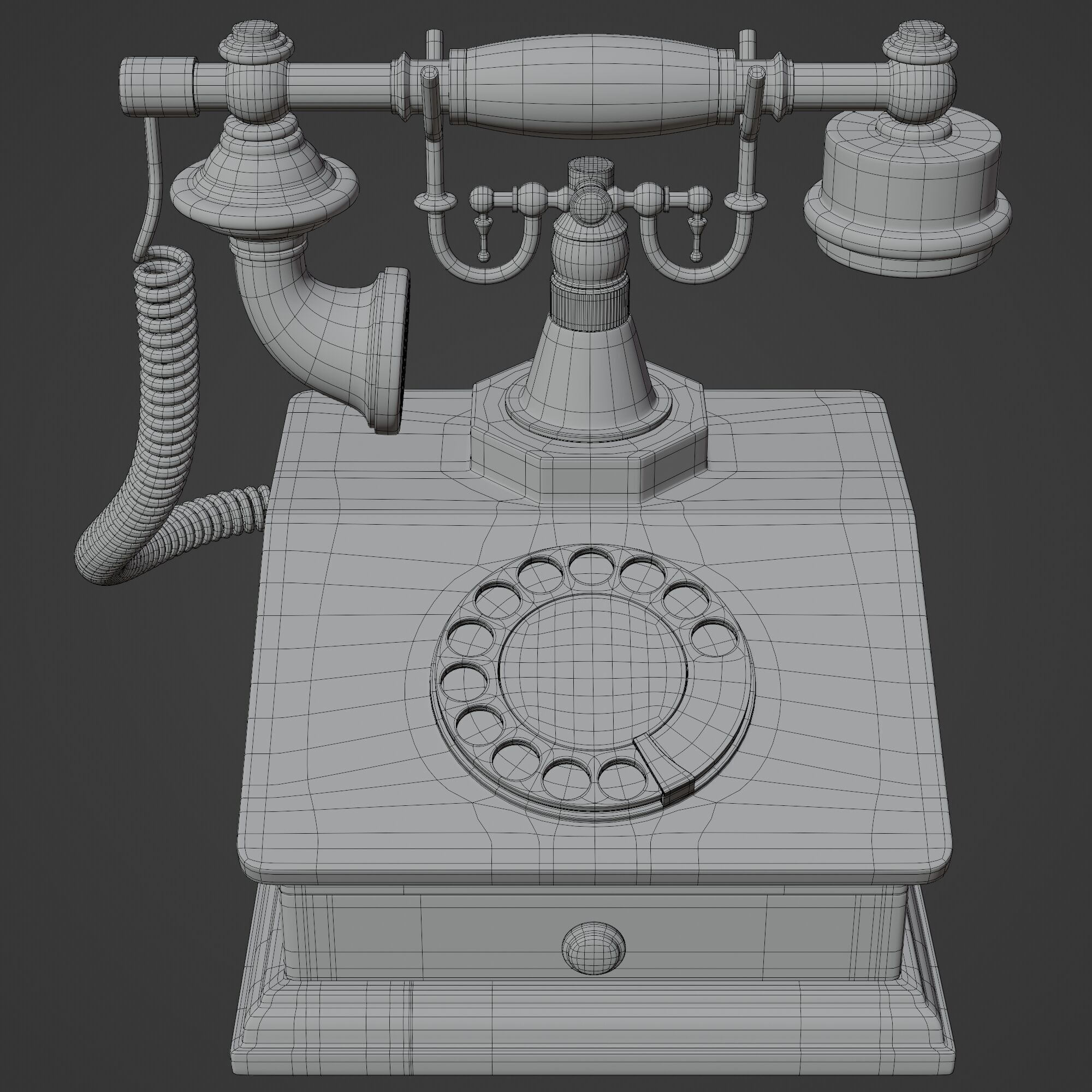 Old Telephone 3D model_9