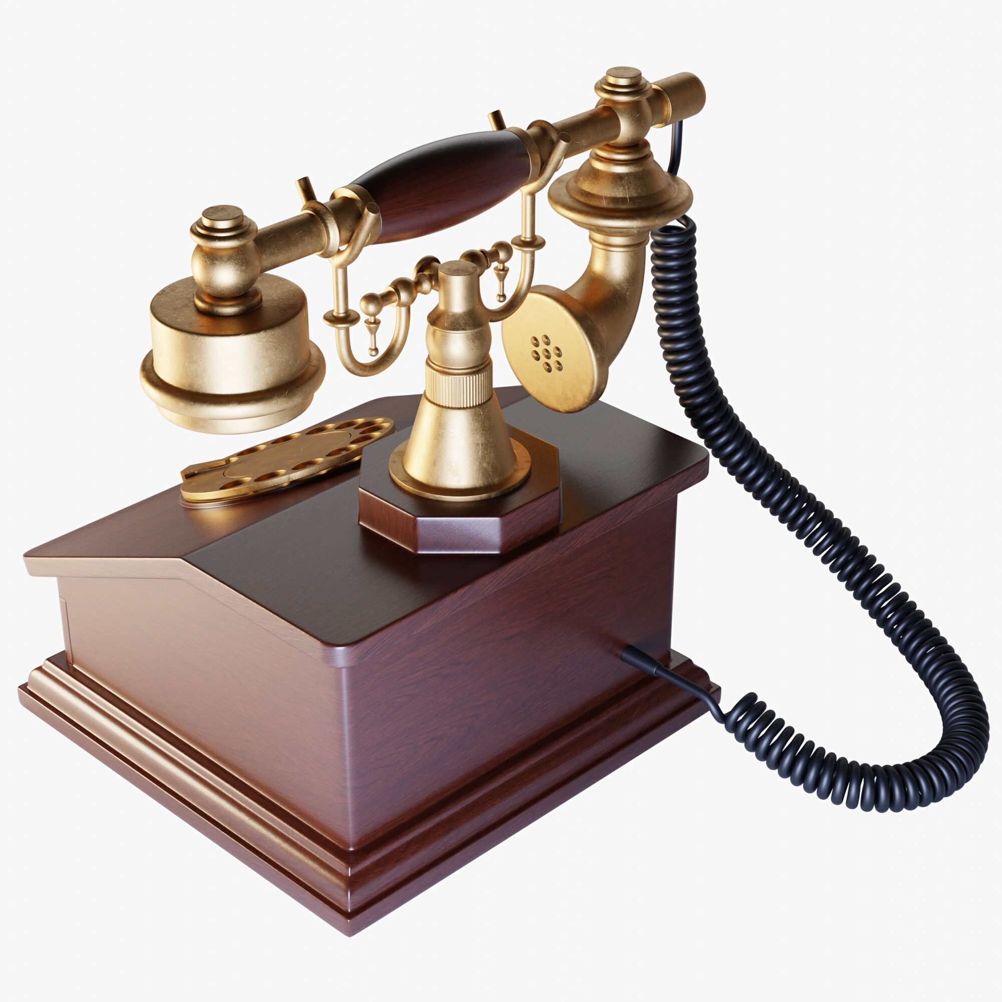 Old Telephone 3D model_6