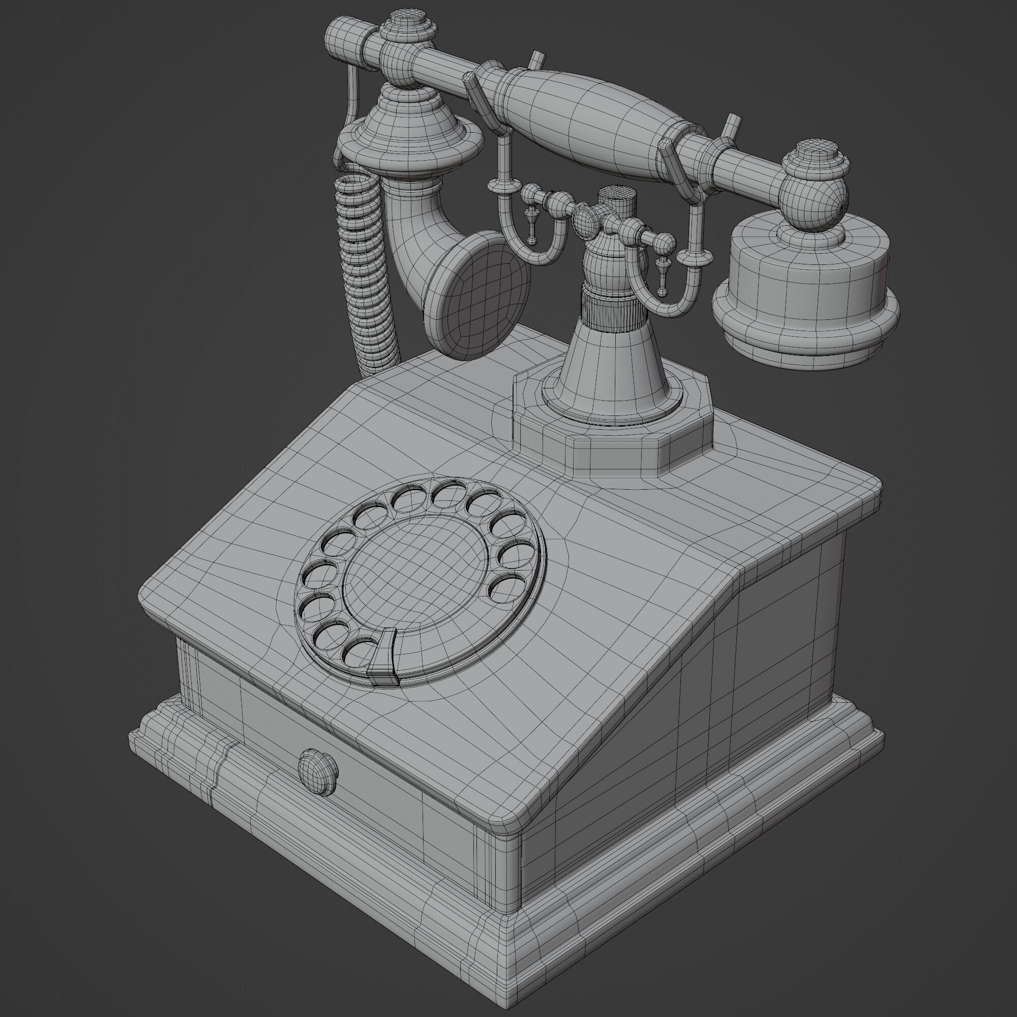 Old Telephone 3D model_8