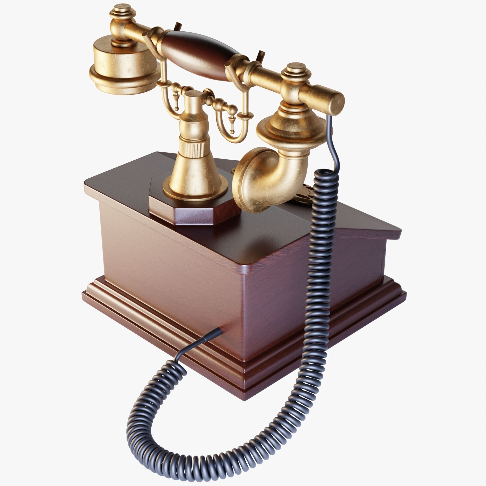 Old Telephone 3D model_4