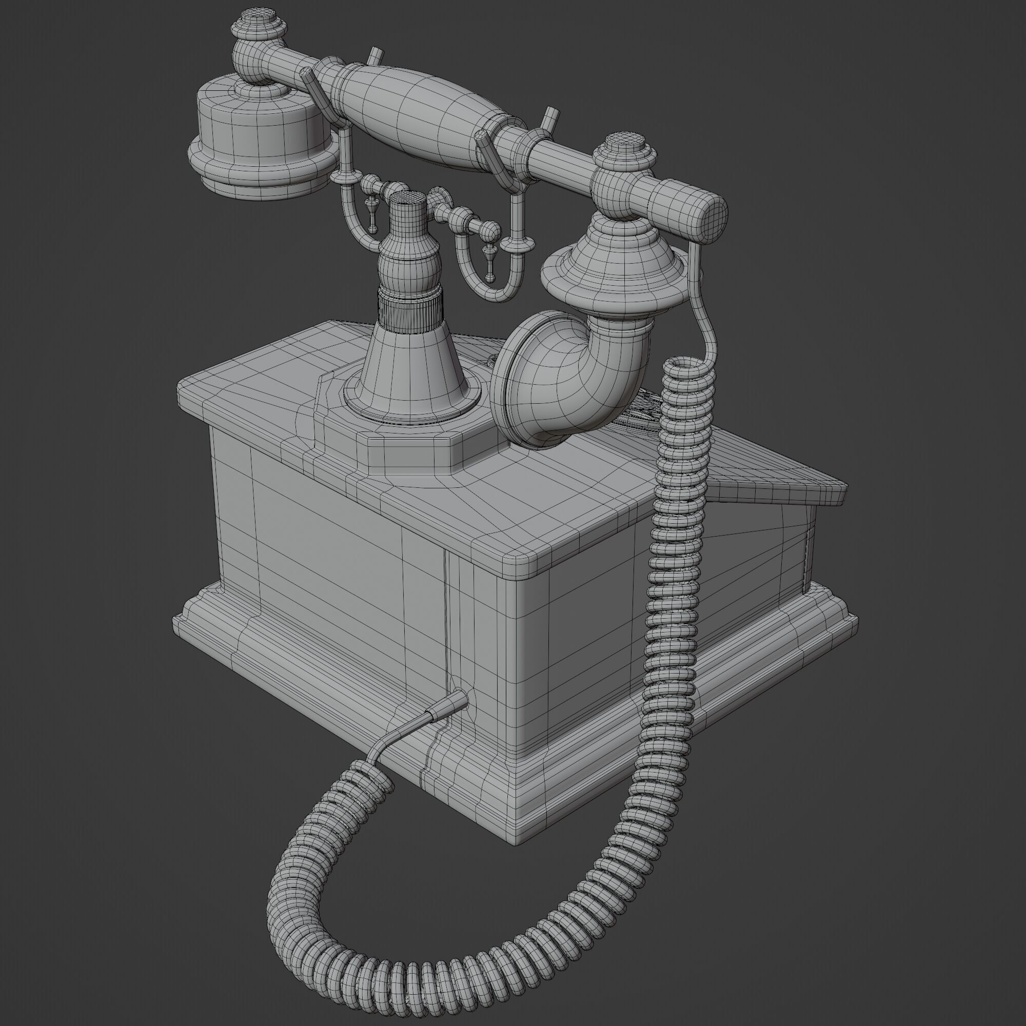 Old Telephone 3D model_12
