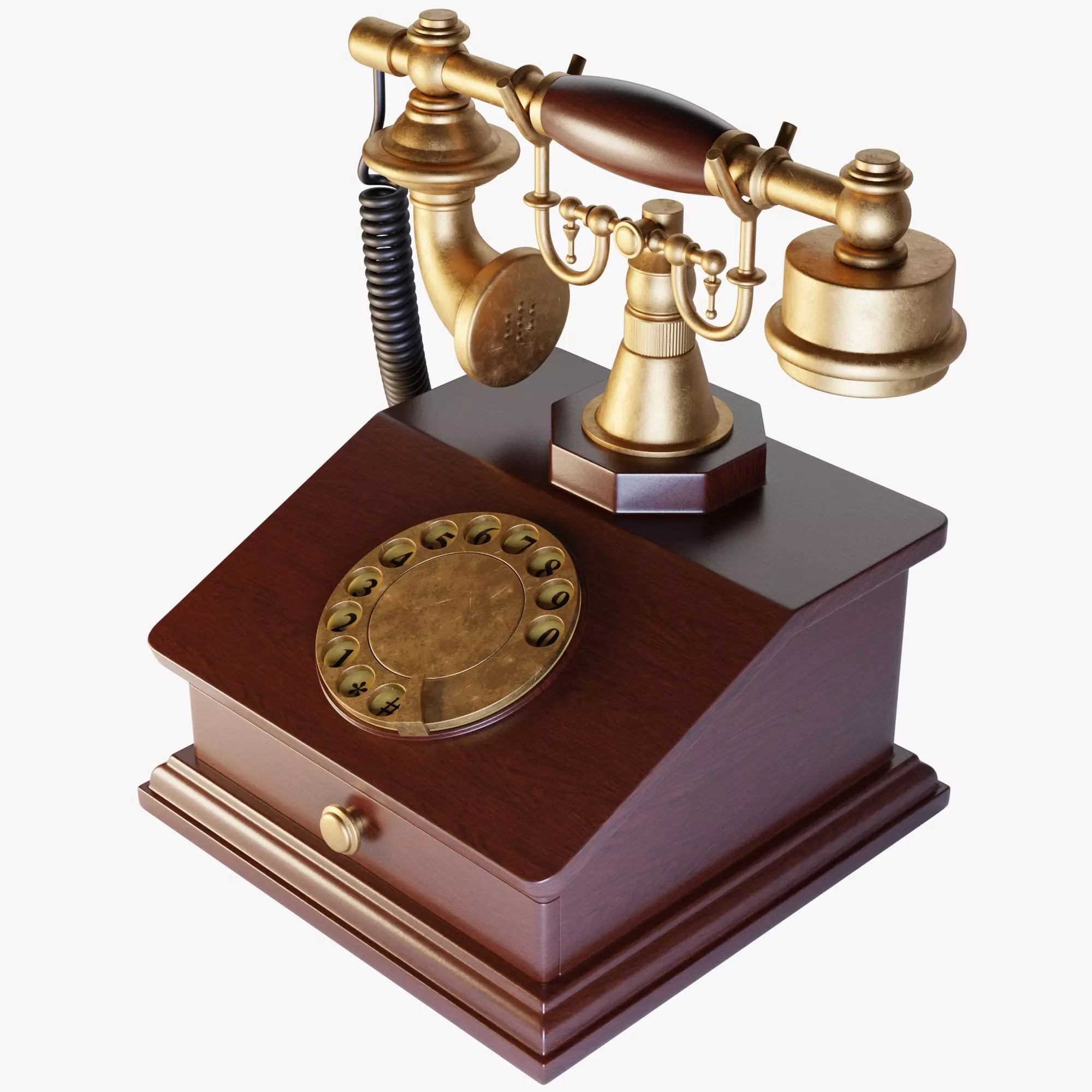 Old Telephone 3D model_0