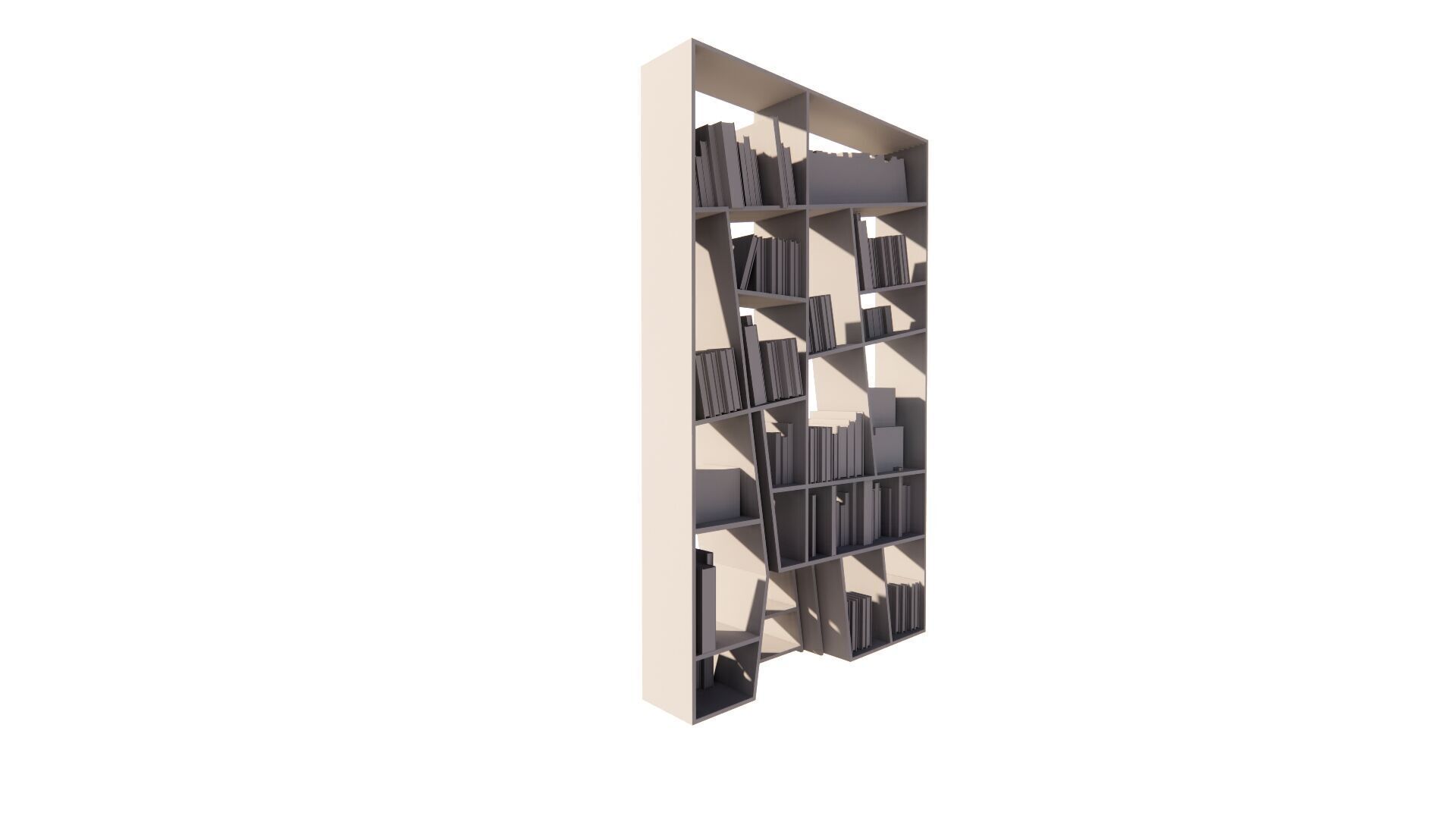 Medium Bookshelf Set-Mini library kit 3D model_8