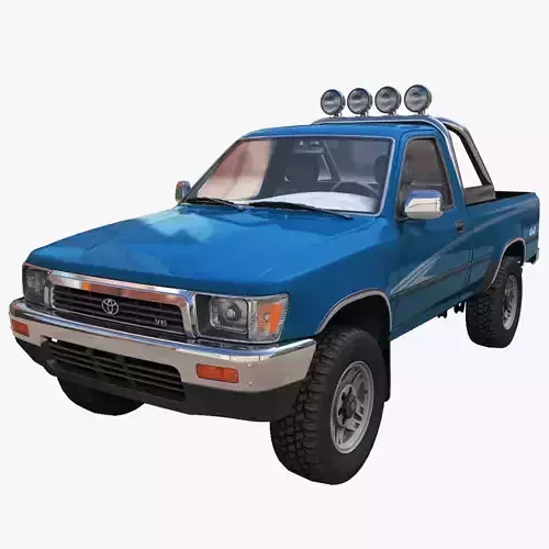 1995 Toyota Deluxe pickup Low-poly 3D model