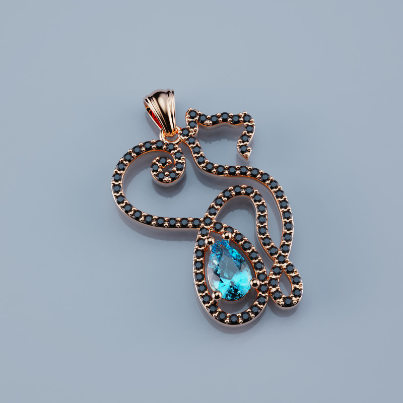 Pendant Cat 02model 3D  print 3D print model_3