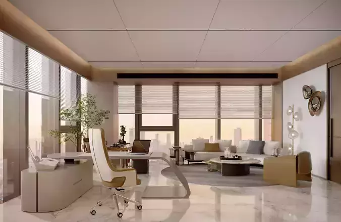 Modern light luxury chairman office