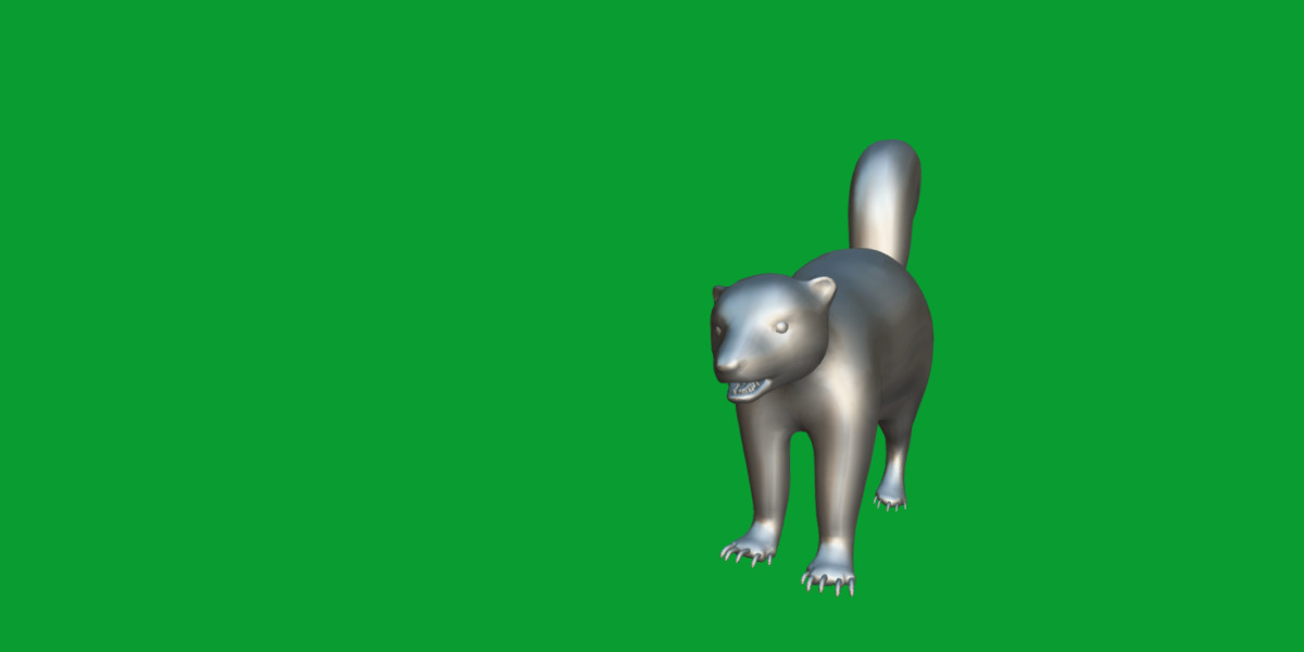 Striped Skunk Low-poly 3D model_17
