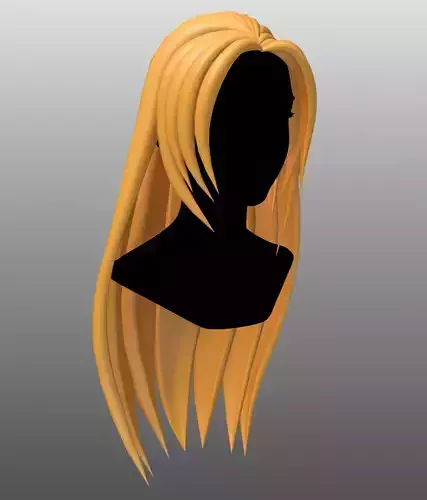 Character - stylized anime hair 011
