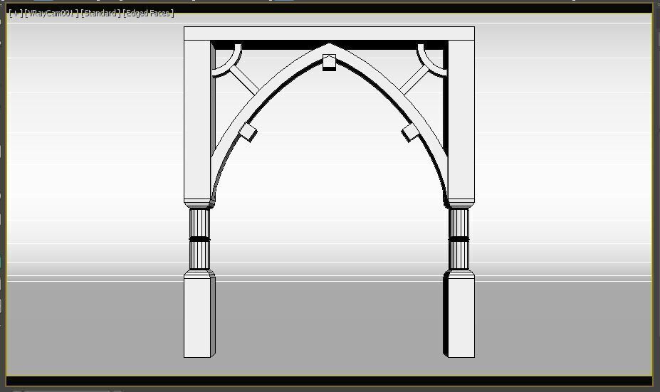 Wooden Arch 3D model_8