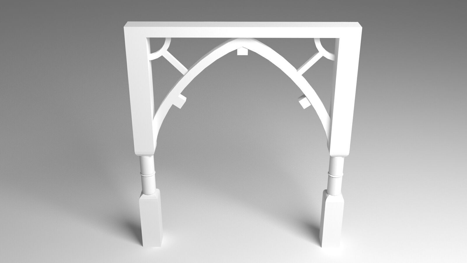 Wooden Arch 3D model_7