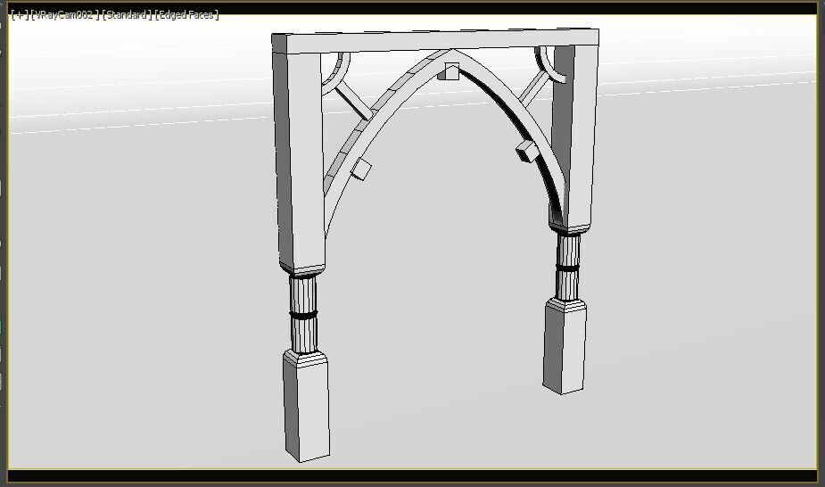 Wooden Arch 3D model_9