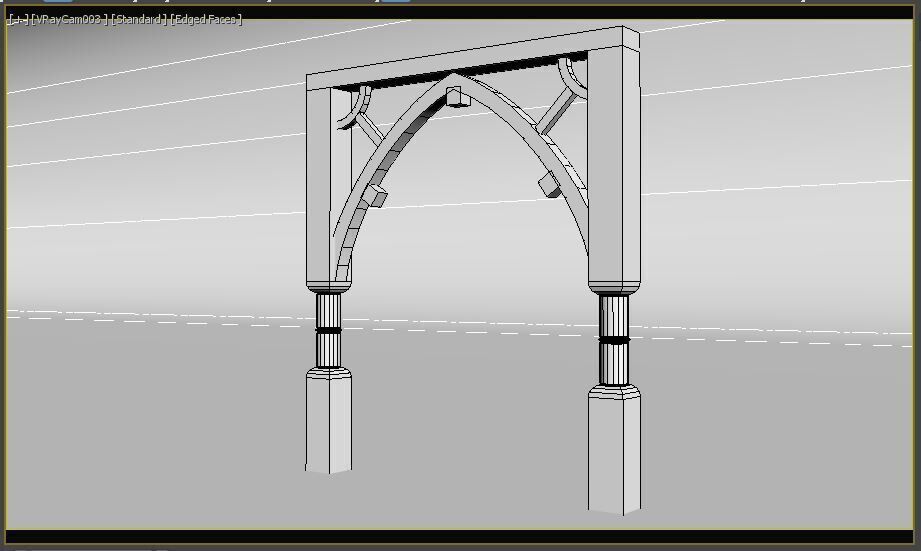 Wooden Arch 3D model_10