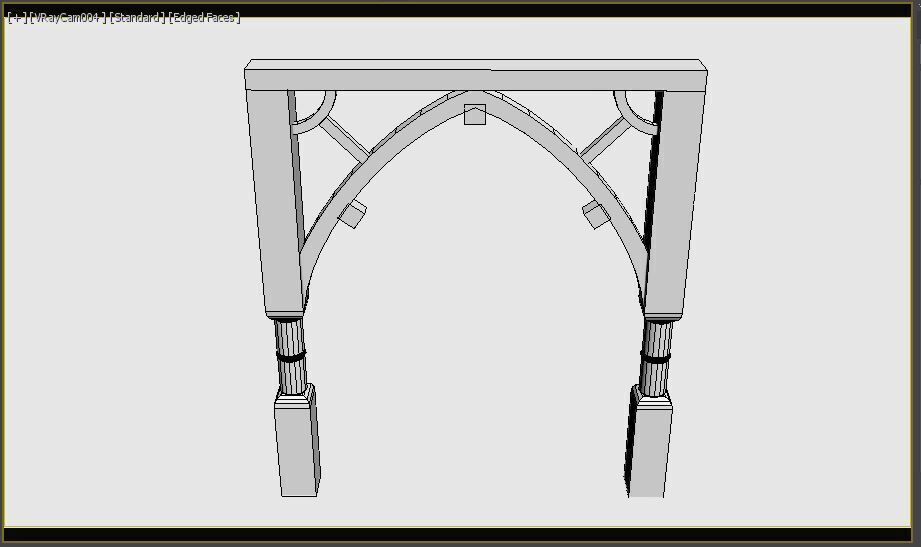 Wooden Arch 3D model_11