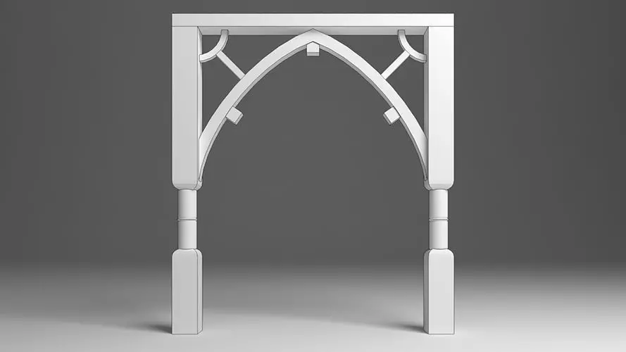 Wooden Arch 3D model_0