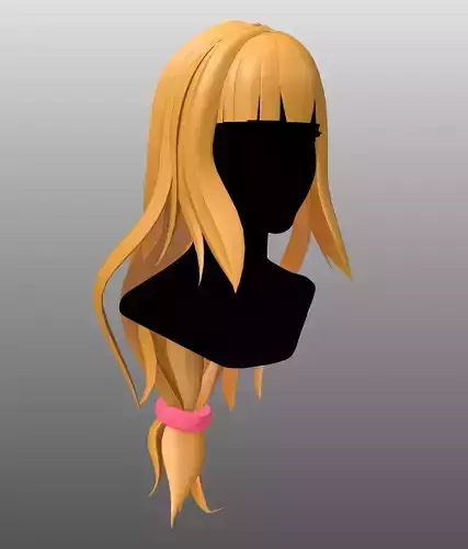 Character - stylized anime hair 012