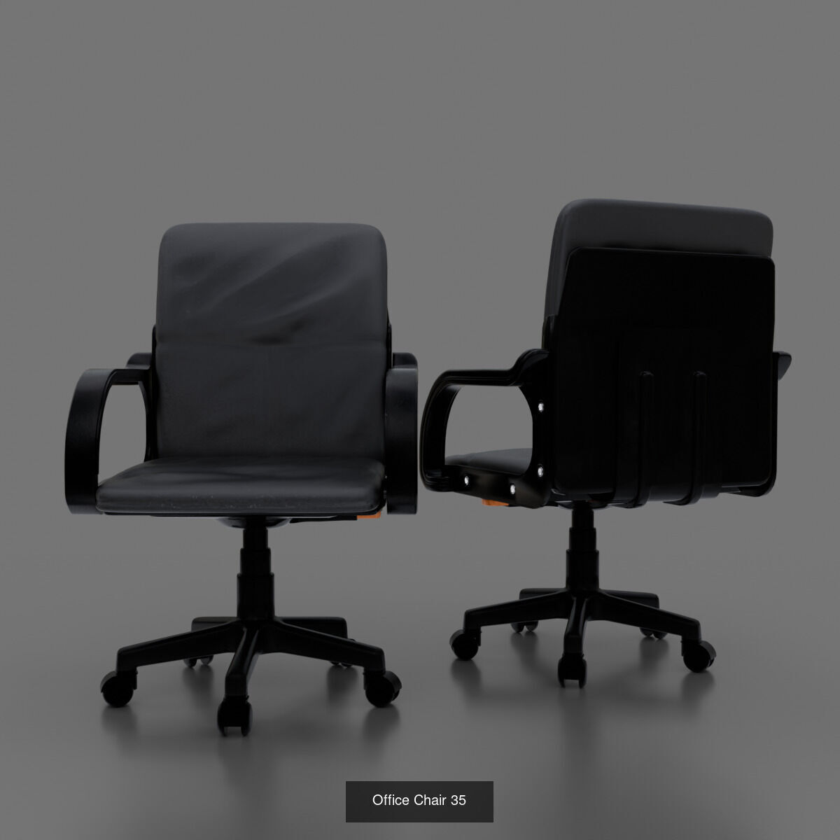 10 Office Chairs by domy set 1 3D Model Collection_9
