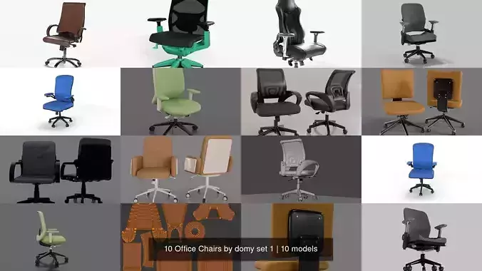 10 Office Chairs by domy set 1