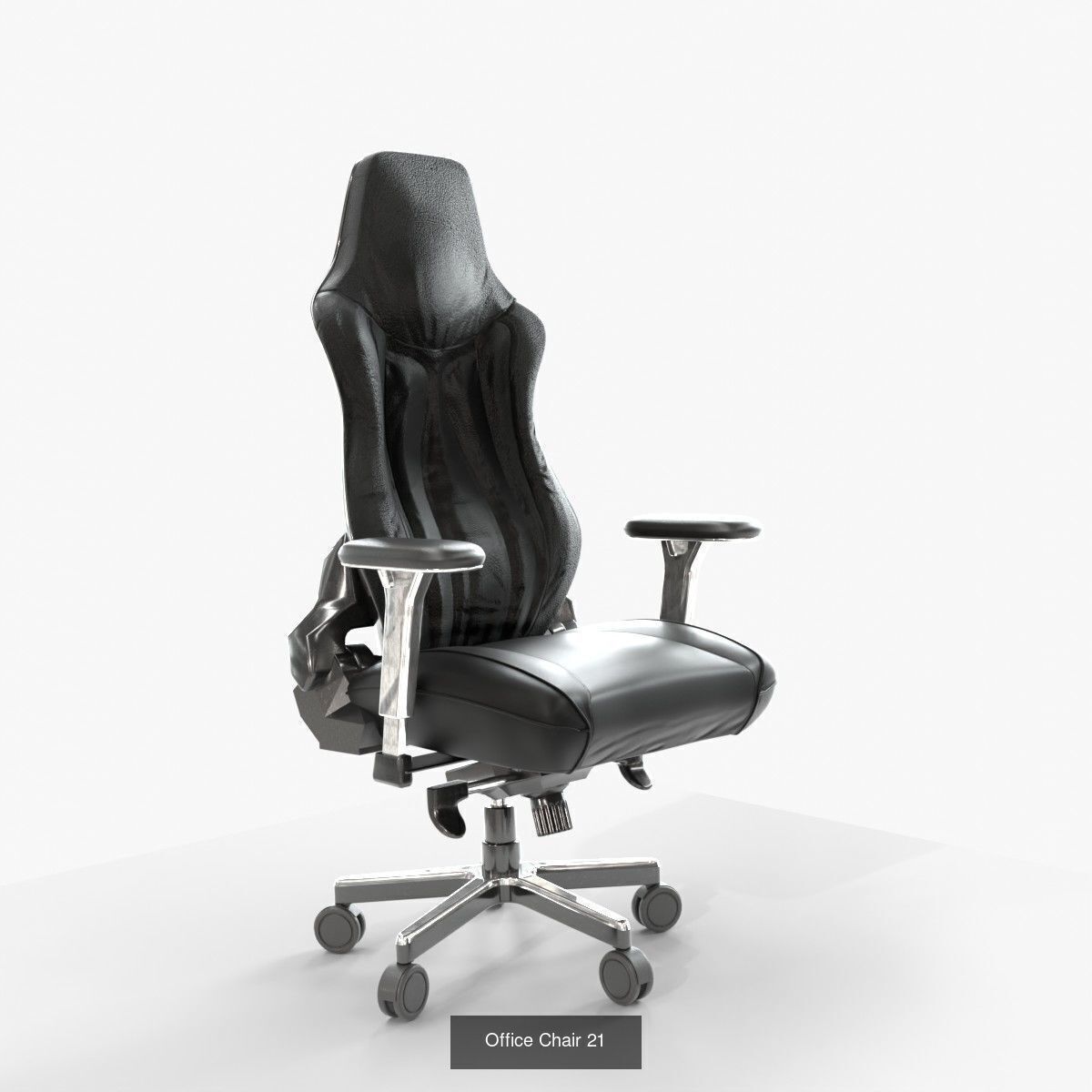 10 Office Chairs by domy set 1 3D Model Collection_3