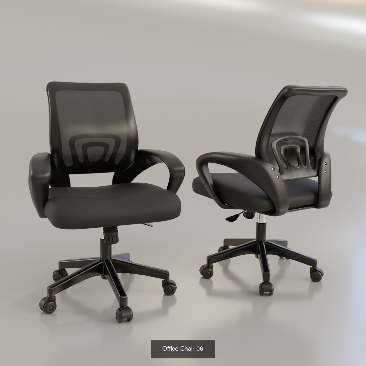 10 Office Chairs by domy set 1 3D Model Collection_7