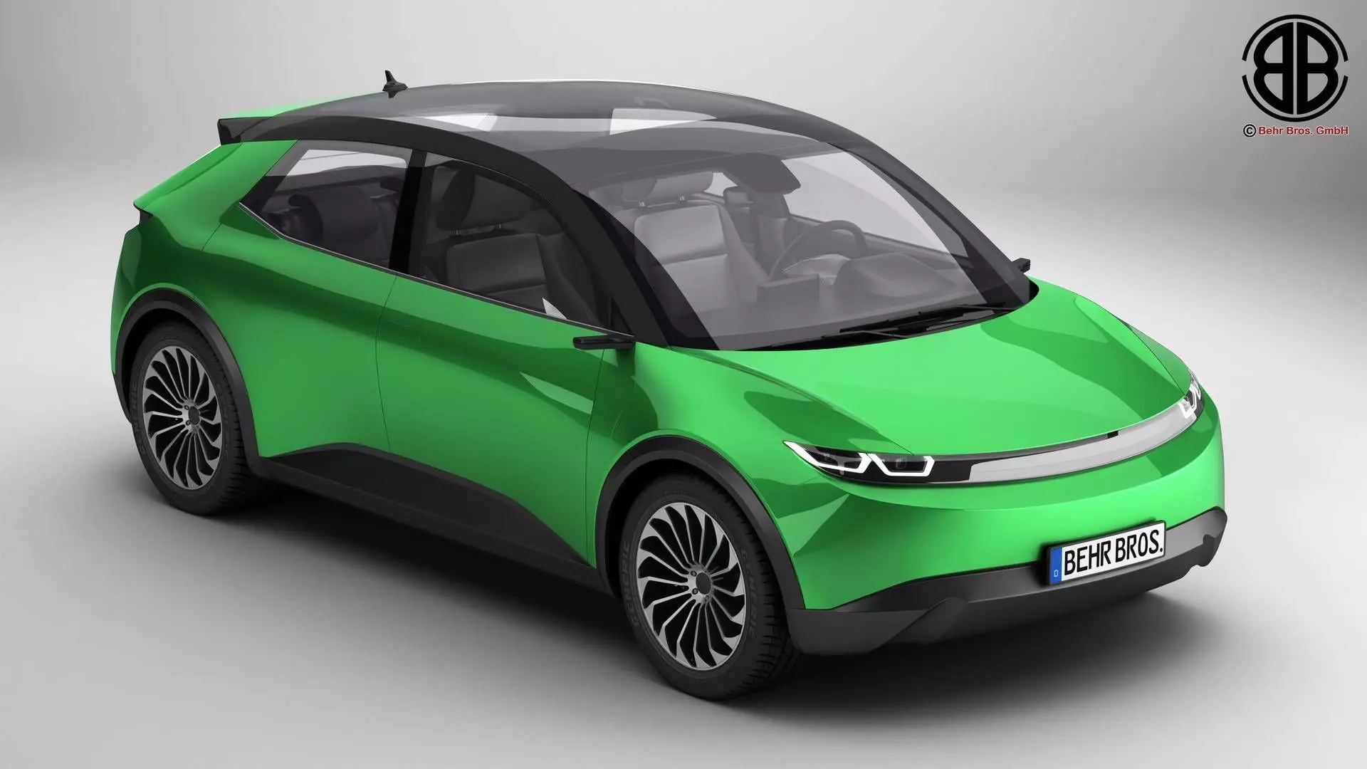 Generic Modern Compact Car 3D model