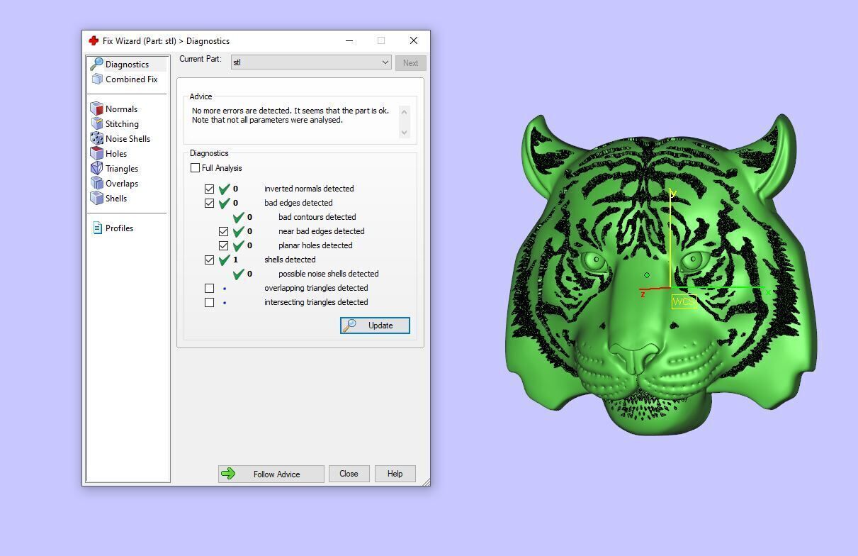 Tiger face 2 3D print model_5
