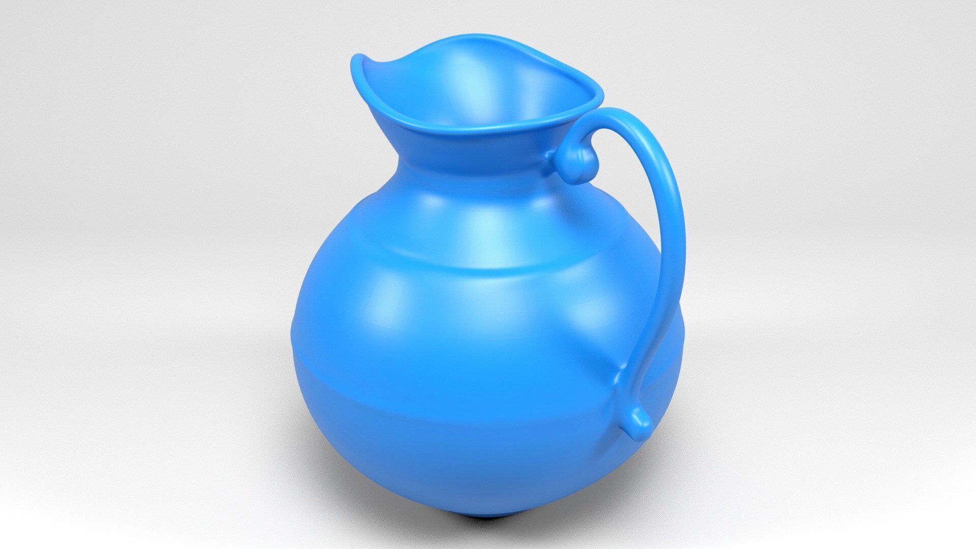 Medieval jug and glass 3D print model_5