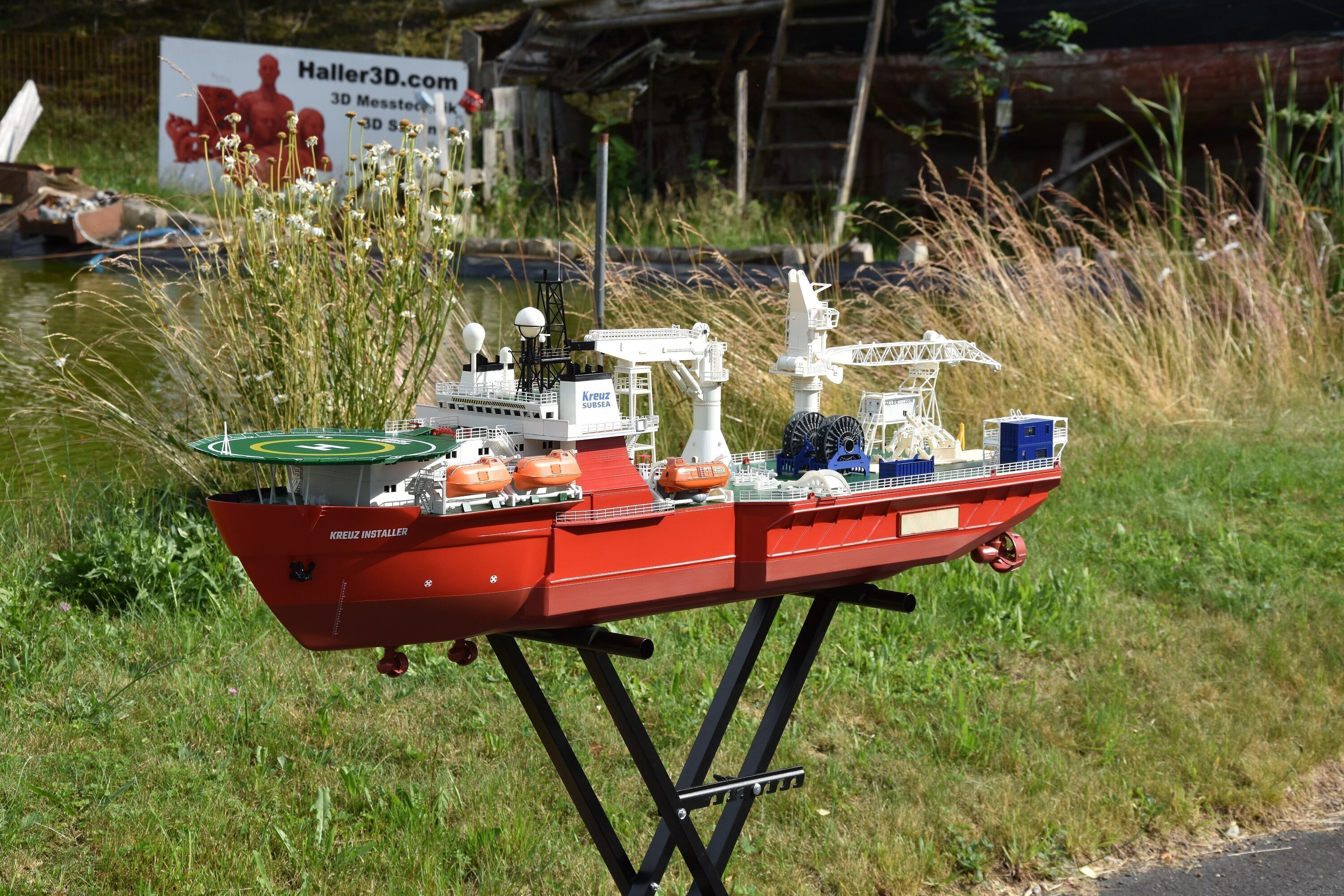 Kreuz Installer Modelship Schiffsmodell Vessel Offshore 3D print model_3