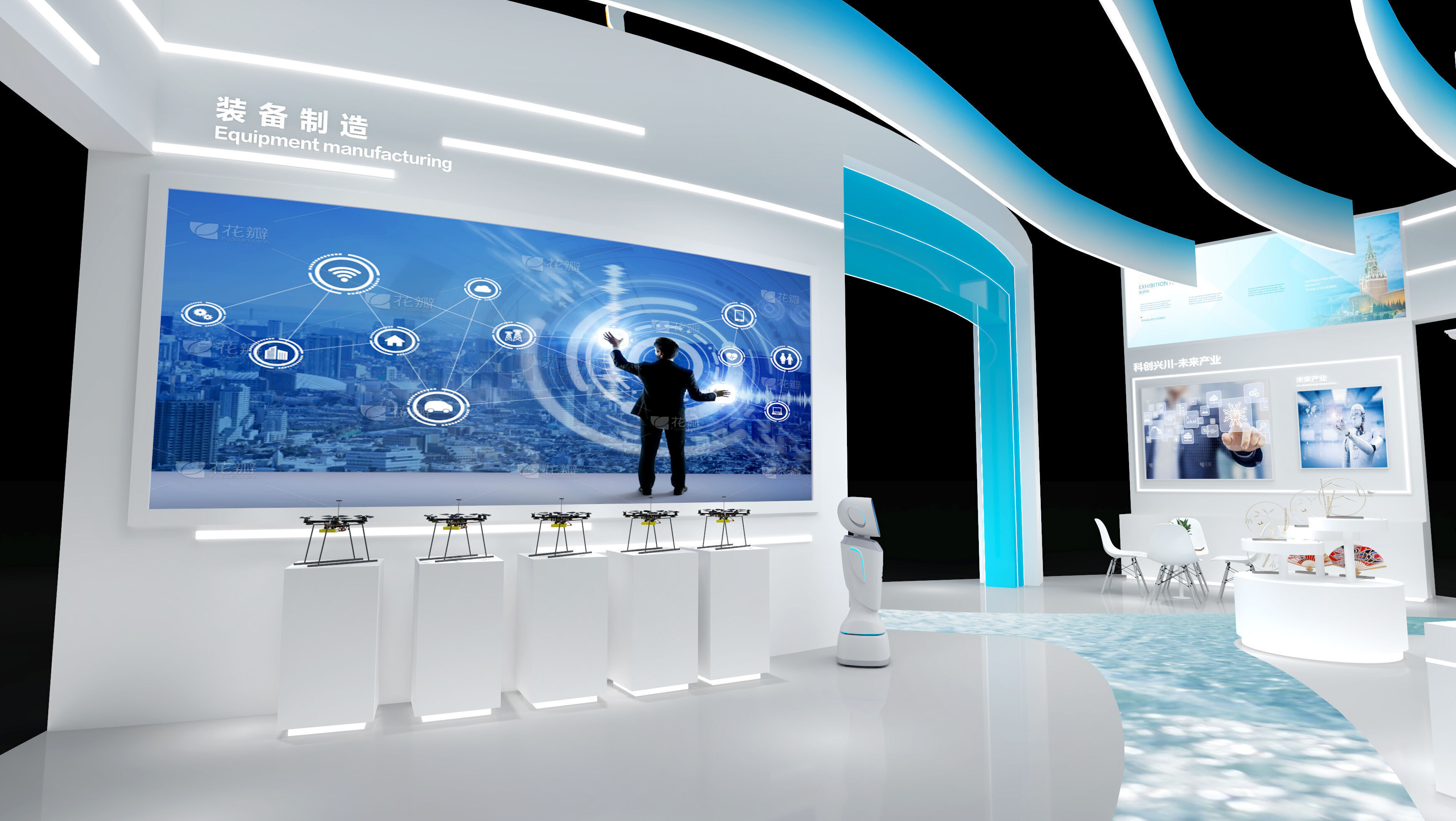 Exhibition Display Low-poly 3D model_3