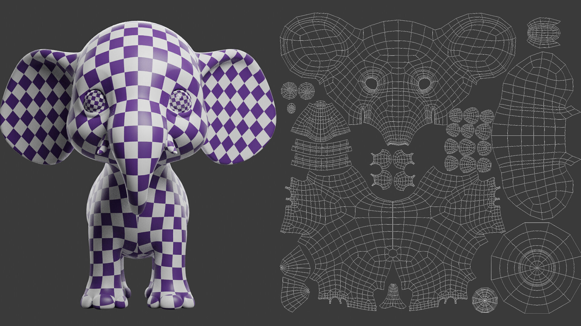 Elephant Toony  Low-poly 3D model_7