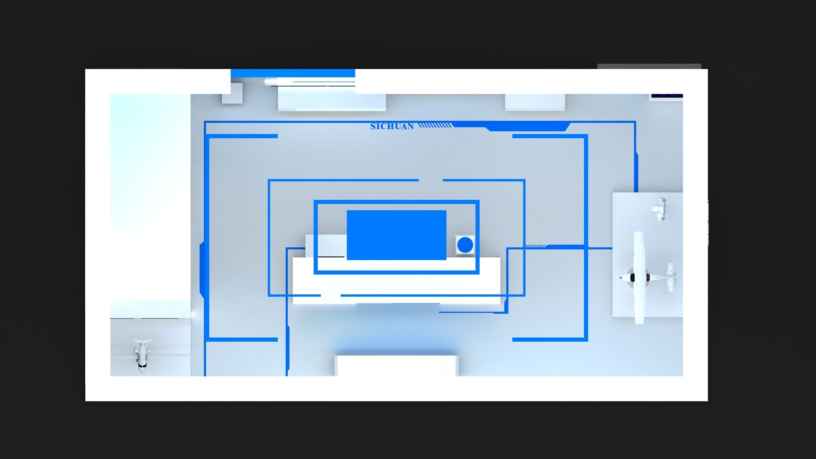 Exhibition Display Low-poly 3D model_4