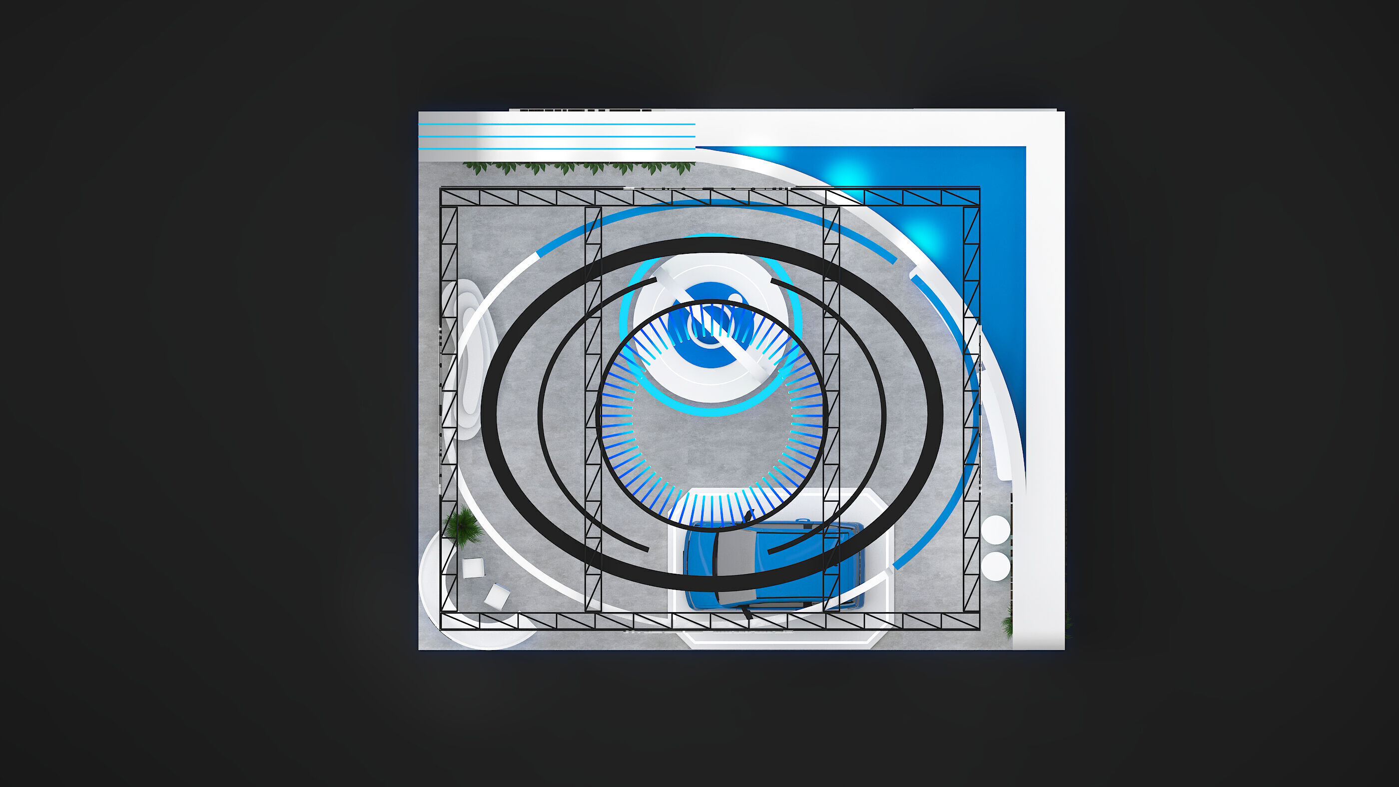 Exhibition Display Low-poly 3D model_9