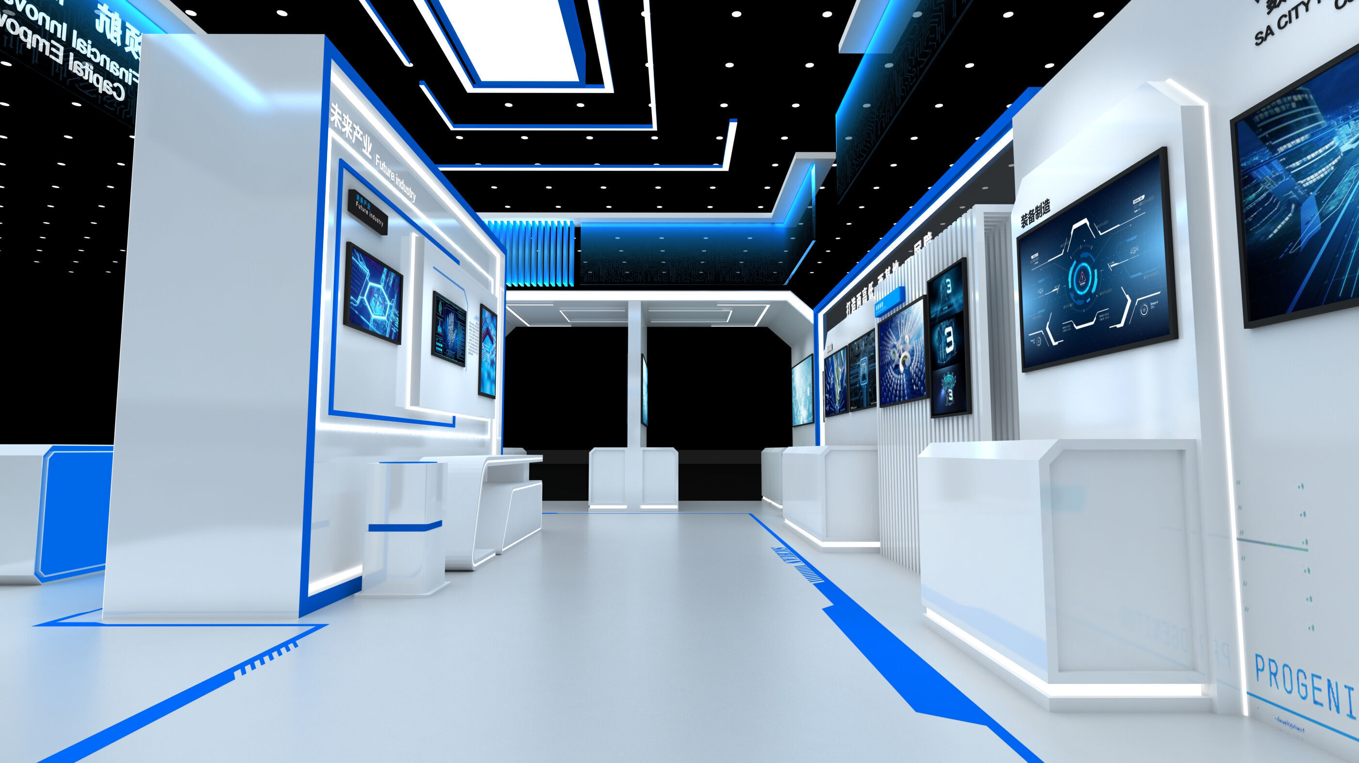 Exhibition Display Low-poly 3D model_3