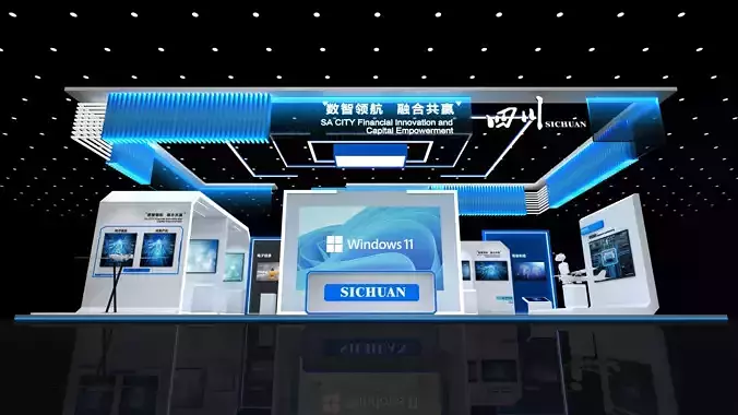 Exhibition Display Low-poly 3D model