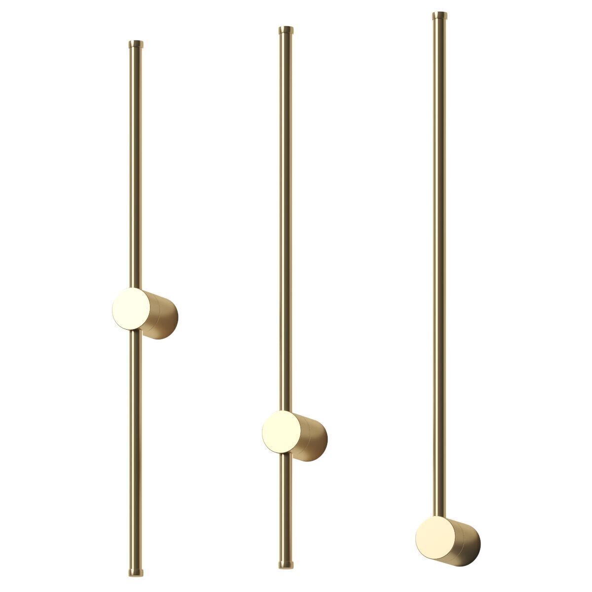 Create white - Linear metal sconce 3D model_2